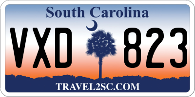 SC license plate VXD823