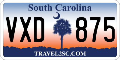 SC license plate VXD875