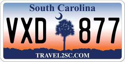 SC license plate VXD877