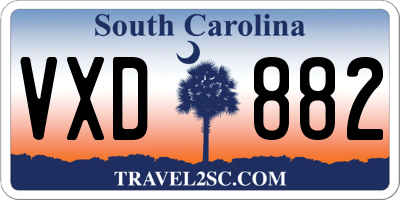 SC license plate VXD882