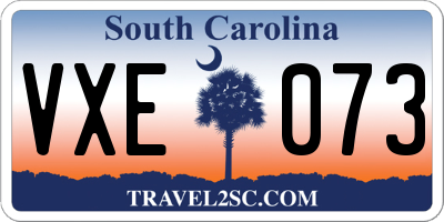 SC license plate VXE073