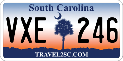 SC license plate VXE246