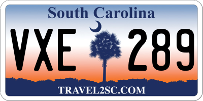 SC license plate VXE289