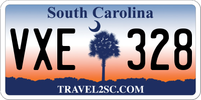 SC license plate VXE328