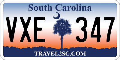 SC license plate VXE347