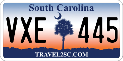 SC license plate VXE445