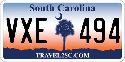 SC license plate VXE494