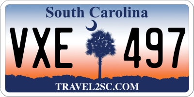 SC license plate VXE497