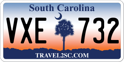 SC license plate VXE732