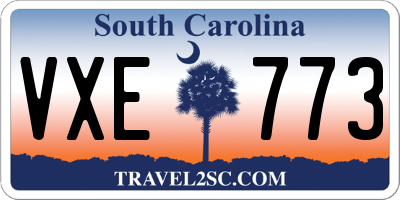 SC license plate VXE773