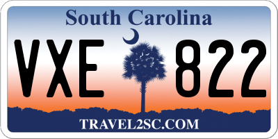 SC license plate VXE822