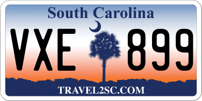 SC license plate VXE899
