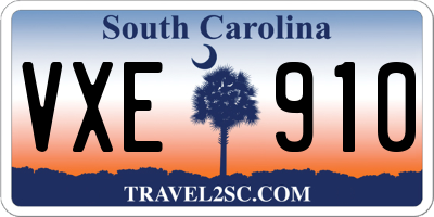 SC license plate VXE910