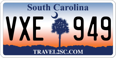 SC license plate VXE949