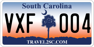 SC license plate VXF004
