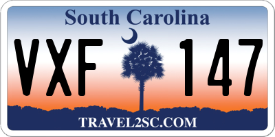 SC license plate VXF147