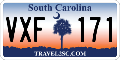 SC license plate VXF171