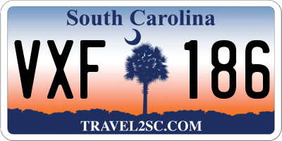 SC license plate VXF186