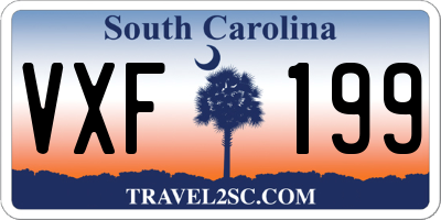 SC license plate VXF199