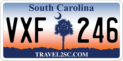 SC license plate VXF246