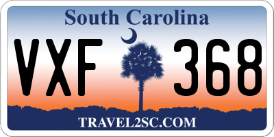 SC license plate VXF368
