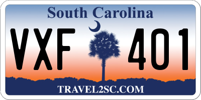 SC license plate VXF401
