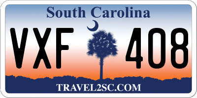 SC license plate VXF408