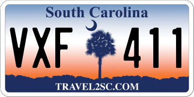 SC license plate VXF411