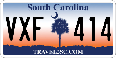SC license plate VXF414