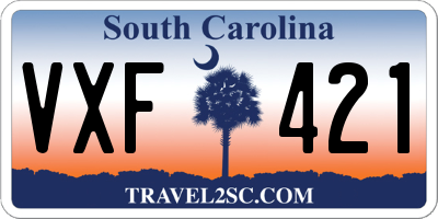 SC license plate VXF421
