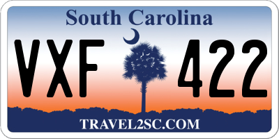 SC license plate VXF422