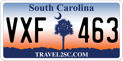 SC license plate VXF463