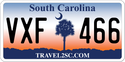SC license plate VXF466