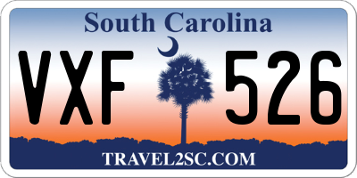 SC license plate VXF526