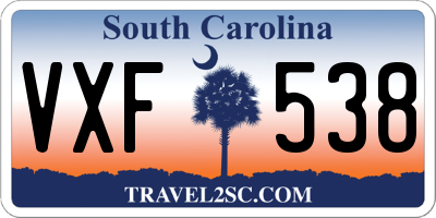 SC license plate VXF538