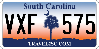 SC license plate VXF575
