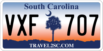 SC license plate VXF707