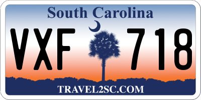 SC license plate VXF718