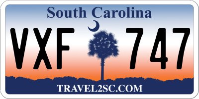 SC license plate VXF747