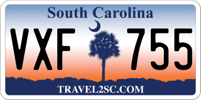 SC license plate VXF755