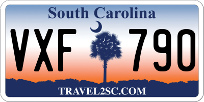 SC license plate VXF790