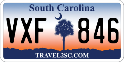 SC license plate VXF846