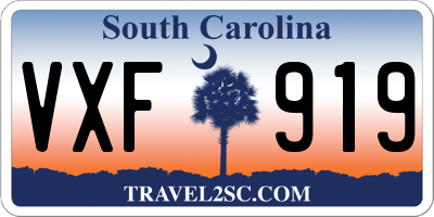SC license plate VXF919