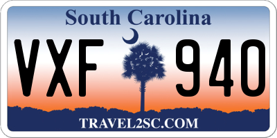 SC license plate VXF940