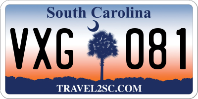 SC license plate VXG081