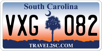 SC license plate VXG082