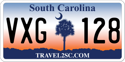 SC license plate VXG128