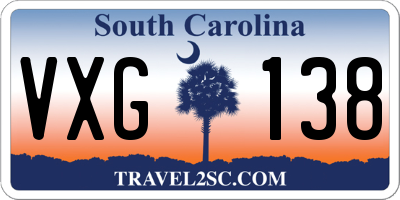 SC license plate VXG138