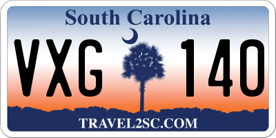 SC license plate VXG140