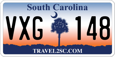 SC license plate VXG148